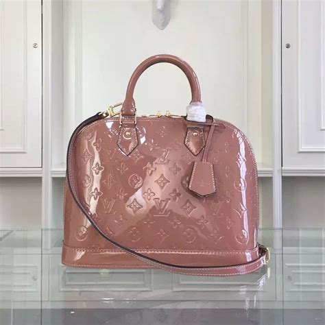 louis vuitton monogram vernis alma pink bag handbag|louis vuitton handbags alma mm.